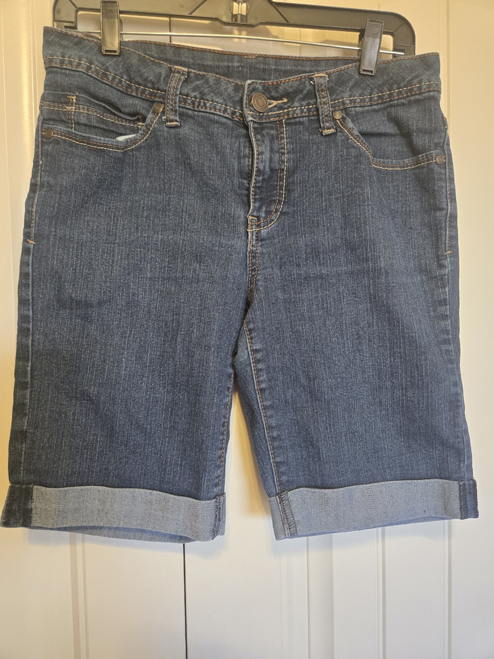 Faded Glory Dark Blue Denim Bermuda Shorts